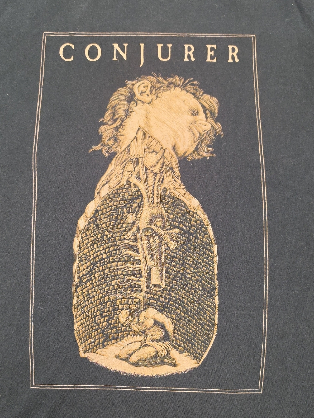 CONJURER TEE! Gildan Black Crewneck Tee! BEAUTIFUL! UNISEX LARGE.